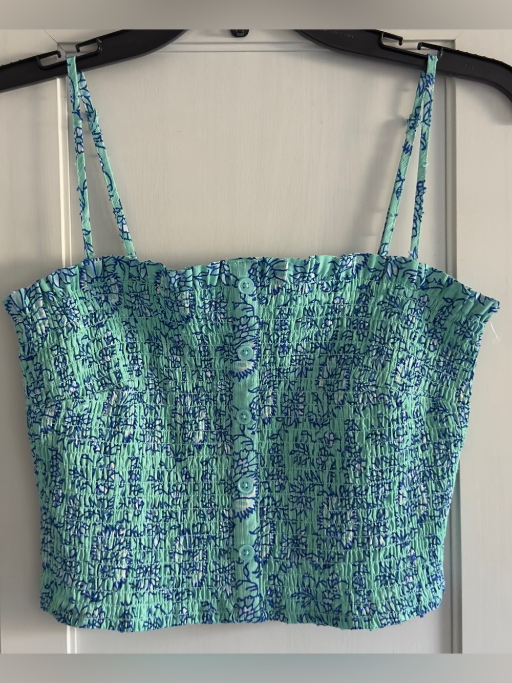 Roller Rabbit x Target Blue Garden Floral Smocked Tank Size Small